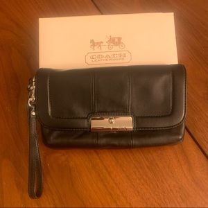 Coach black wristlet